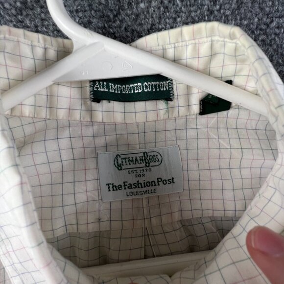 Gitman Bros For Fashion Post Louisville Button Up Shirt 16 34 Check USA Made - Picture 7 of 16